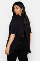 Boohoo Plus Premium Split Back Oversized T-shirt
