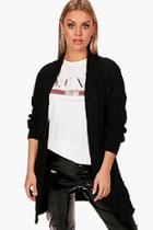Boohoo Plus Cindy Cable Knit Oversized Cardigan