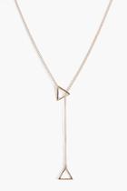 Boohoo Erin Triangle Plunge Necklace Gold