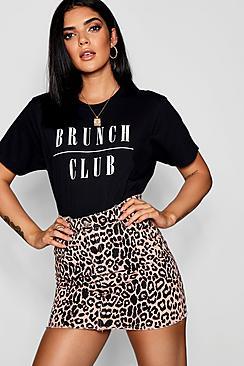 Boohoo Brunch Club Slogan T-shirt
