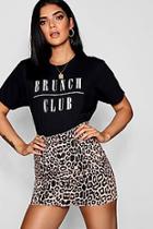 Boohoo Brunch Club Slogan T-shirt