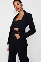 Boohoo Samantha Plunge One Button Blazer