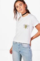 Boohoo Charity Petite Bee Pocket T Shirt