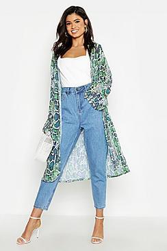 Boohoo Neon Snake Kimono