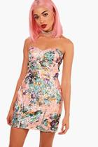Boohoo Boutique Sophia Brocade Bandeau Dress