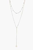 Boohoo Rebecca Plunge Layered Necklace Gold