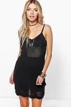 Boohoo Lydia Crochet Knit Mini Dress
