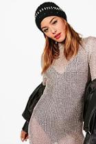 Boohoo Flo Pearl And Diamante Embellished Knitted Headband