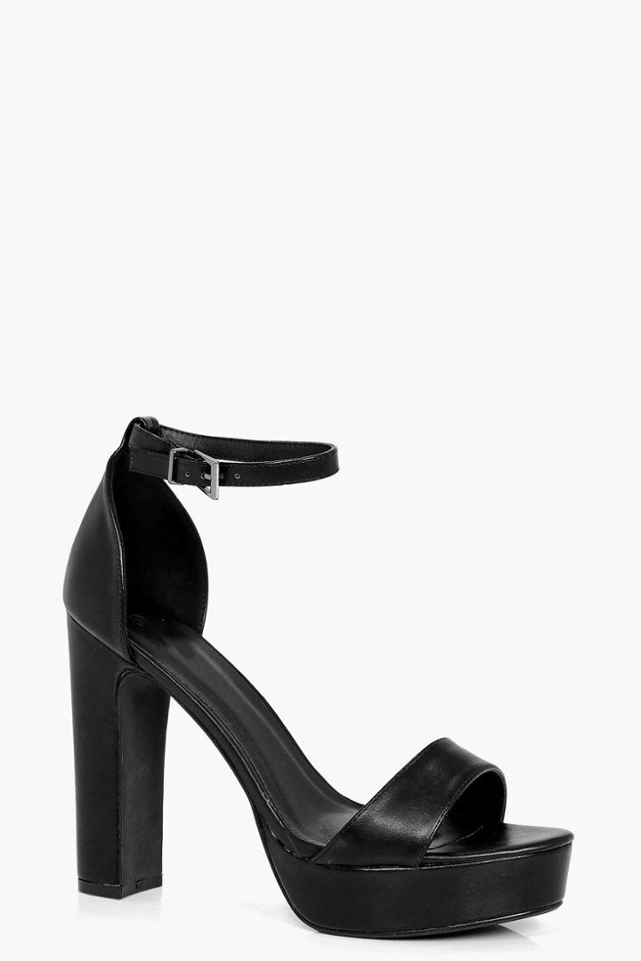 Boohoo Abigail Platform Heels Black