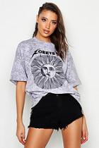 Boohoo Tall Acid Wash Forever Fun T-shirt