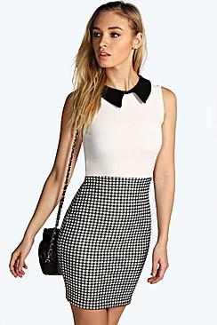 Boohoo Camen Collared Bodycon Dress