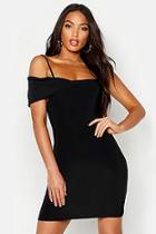 Boohoo Slinky Cowl One Shoulder Mini Dress