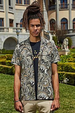 Boohoo French Montana Paisley Print Shirt