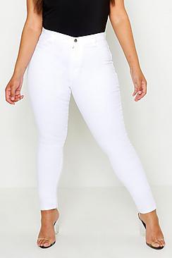 Boohoo Plus Super High Waisted Stretch Skinny Jeans