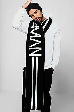 Boohoo Oversized Man Knit Mono Scarf