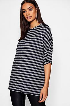 Boohoo Stripe Supersize T-shirt