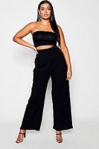 Boohoo Plus Horn Button Front Trousers