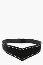 Boohoo Cath Studded Buckle Fasten Pu Waist Belt