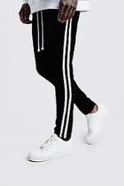 Boohoo Velour Skinny Fit Jogger With Side Tape