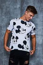 Boohoo Disney All Over Mickey Print T-shirt