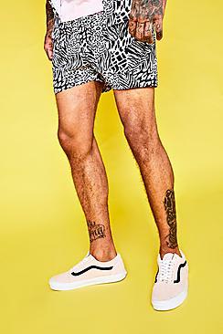 Boohoo Multi Animal Print Drawstring Short Co-ord