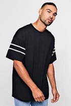 Boohoo Oversized T-shirt With Stripe Sleeves