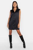 Boohoo Sleeveless Shirt Dress