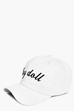 Boohoo Nadia Hey Doll Slogan Baseball Cap