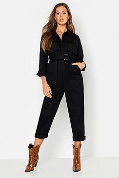 Boohoo Heavy Twill Utility Jumpsuit