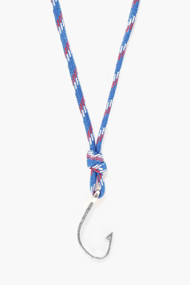 Boohoo Multi-rope + Hook Bracelet Blue