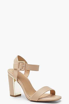 Boohoo Wide Fit Block Heel 2 Part Heels