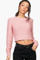 Boohoo Tall Eilise Cropped Jumper Blush