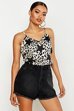 Boohoo Star Leopard Woven Cami