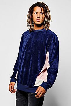 Boohoo Cut And Sew Sweater In Towelling