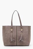 Boohoo Anita Double Tassel Tote