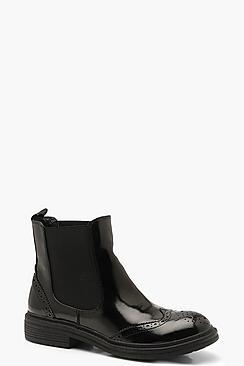 Boohoo Chelsea Boots With Sports Tape