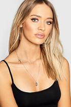 Boohoo Cross & Sovereign Coin Layered Necklace