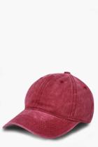 Boohoo Red Washed Cap Red