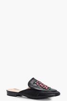 Boohoo Ella Snake Embroidered Loafer
