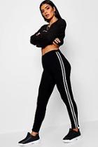 Boohoo Side Stripe Stretch Skinny Sports Trouser