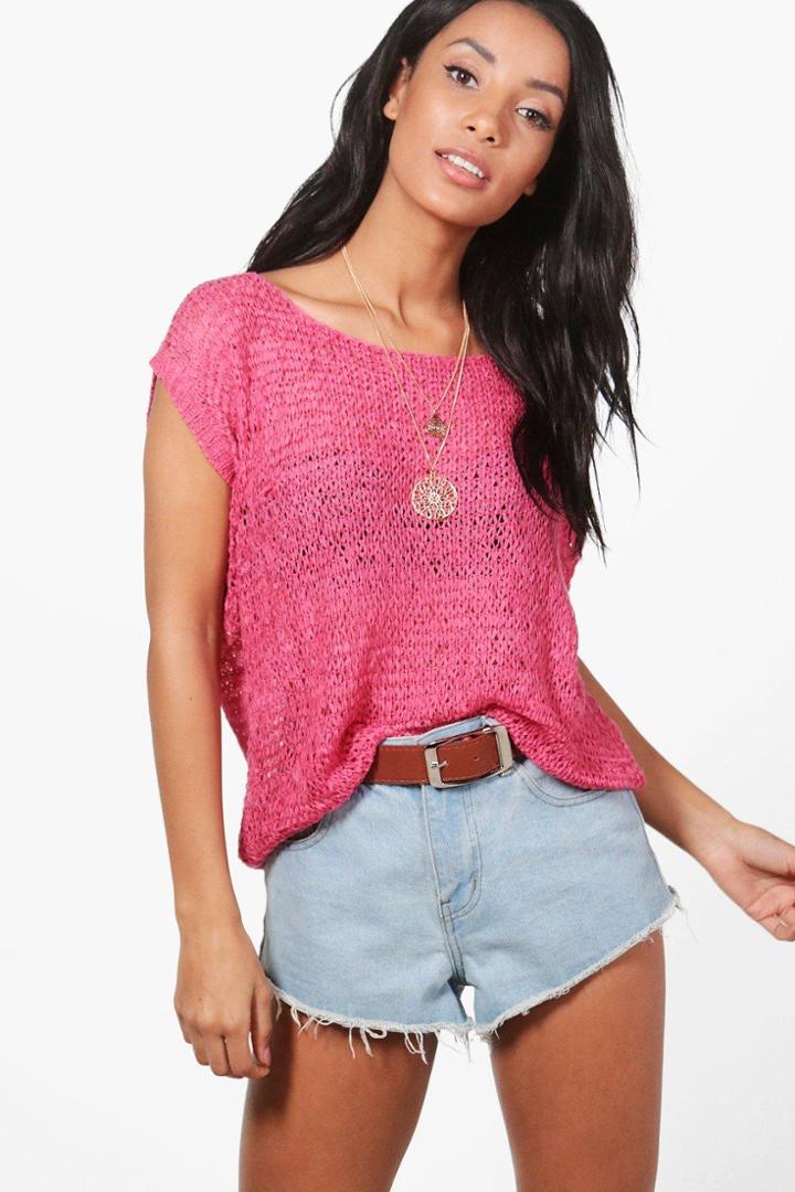 Boohoo Alice Slouchy T-shirt Pink