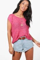 Boohoo Alice Slouchy T-shirt Pink