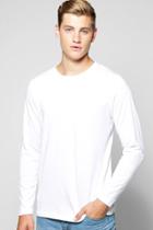 Boohoo Long Sleeve Space T Shirt White