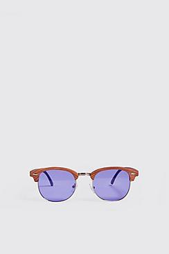Boohoo Wool Look Frame Sunglasses