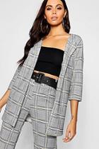 Boohoo Checked Edge To Edge Jacket
