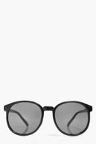 Boohoo Alyssa Black Round Sunglasses Black