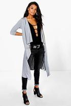 Boohoo Emily Waterfall Jersey Duster