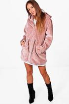 Boohoo Petite Immy Luxe Faux Fur Parka