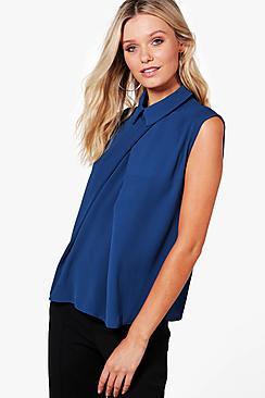 Boohoo Rebecca Sleeveless Chiffon Blouse