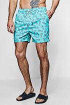 Boohoo Pineapple Print Swim Shorts